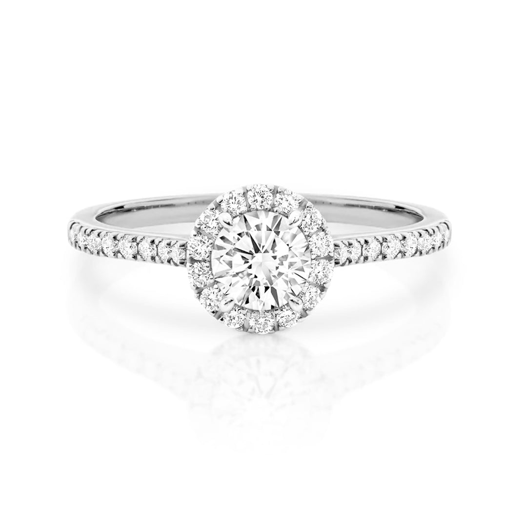 Halo diamond hot sale wedding band